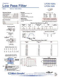 Datasheet LFCN-1525D+ manufacturer Mini-Circuits